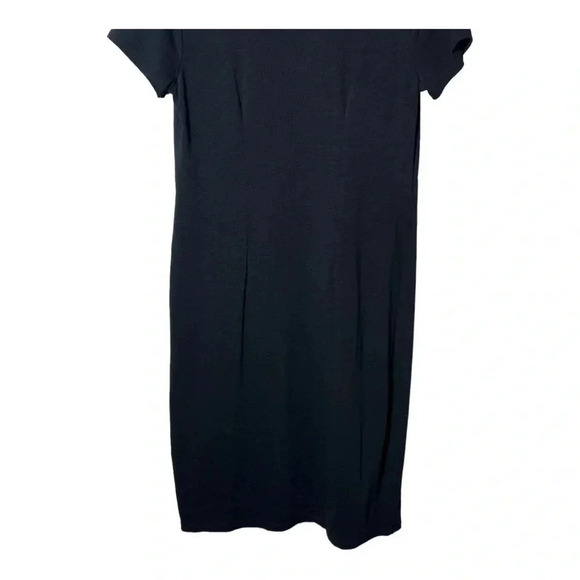 1855. TALBOTS SHORT SLEEVE KNITTED MIDI LENGTH DRESS SIZE SMALL BLACK/WHITE - Picture 9 of 9